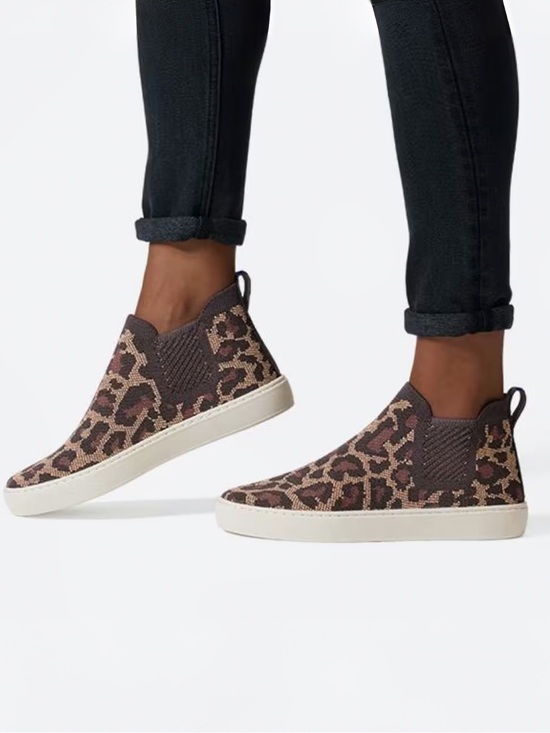 Rothy's Shoes - Rothy's The Chelsea Leopard Ankle Sneaker Boot | Wildcat | 8.5